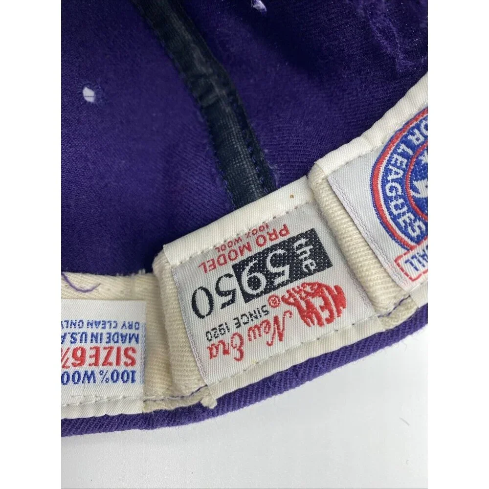 Salem Avalanche Purple Cap Hat Fitted 6 7/8 New Era 5950 Youth Wool Minor League